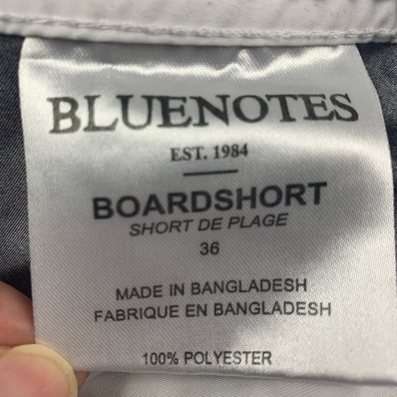 BLUENOTES Mens Boardshorts Trunks Sz 36 White/Gray - Picture 4 of 4